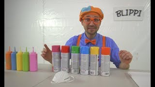 Blippi Painting Giveaway | Learn Colors With Paint