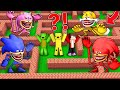 JJ, Mikey and Banana Kid SURVIVE in MAZE witg ALL SHIN SONIC TAPES in Minecraft Maizen!