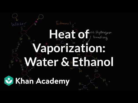 Heat of vaporization of water and ethanol | Biology | Khan Academy Heat of vaporization of water and ethanol | Biology | Khan Academy