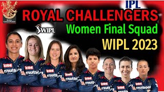 WOMEN'S IPL 2023 | Women's Royal Challengers Bangalore Team Final Squad | Women's RCB Squad 2023