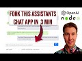 Fork this OpenAI Assistant web chat app and learn the APIs