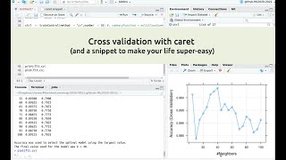 Cross validation in R with the caret library