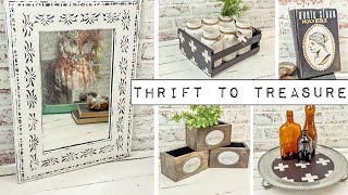 Thrift to Treasure - Roycycled Decoupage Paper & Annie Sloan Paint Inlay - DIY Thrift Flip