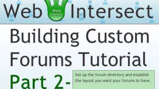 2. Web Intersect Forum Tutorial : Begin Layout and Create MySQL Table for Sections