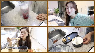 [쩡's house] 집콕할때 쩡이는효 (feat.마가렛트케이크,오미자에이드,참치주먹밥,새벽2시짜장라면)