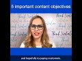 5 important content objectives