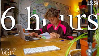 LIVE | 6-HOUR study with me 📚⛈️ rain sounds & pomodoro timer 60 & 10