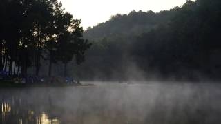 Pang ung park and Morning in forest with camping in the mist, Pangung Mae Hong Son, Thailand