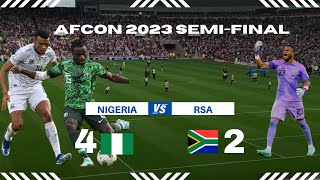 AFCON SEMI-FINAL: NIGERIA -1 (P-4) VS SOUTH AFRICA -1 (P-2) | 2ND HALF | #afcon2023 #supereagles