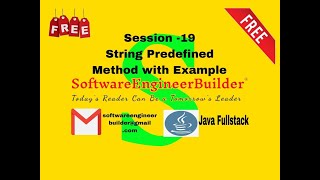 #19 Session -19#Core Java || FullStack #course #java #String#String Handling#[predefined#Method