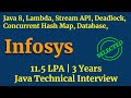 Java 8, Streams, Concurrent Hashmap | Infosys Java Interview