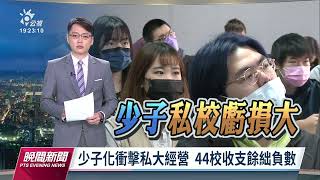 少子化衝擊私大經營  全台44校收支餘絀為負數｜20220821 公視晚間新聞