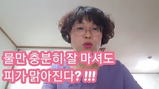 물만 충분히 잘 마셔도 피가 맑아진다? !!!