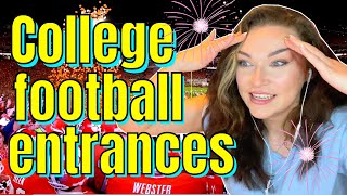 New Zealand Girl Reacts to Best USA College Football Entrances Part 1 !!!