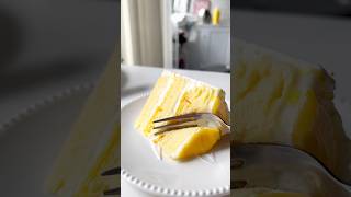 Lemon Cream Cake | chiffon cake base #shorts #lemoncake #creamcake #lemon