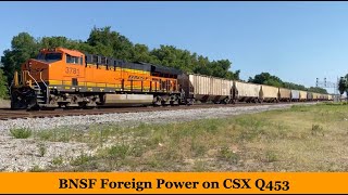 BNSF Foreign Power on CSX Q453 in Wildwood, Florida