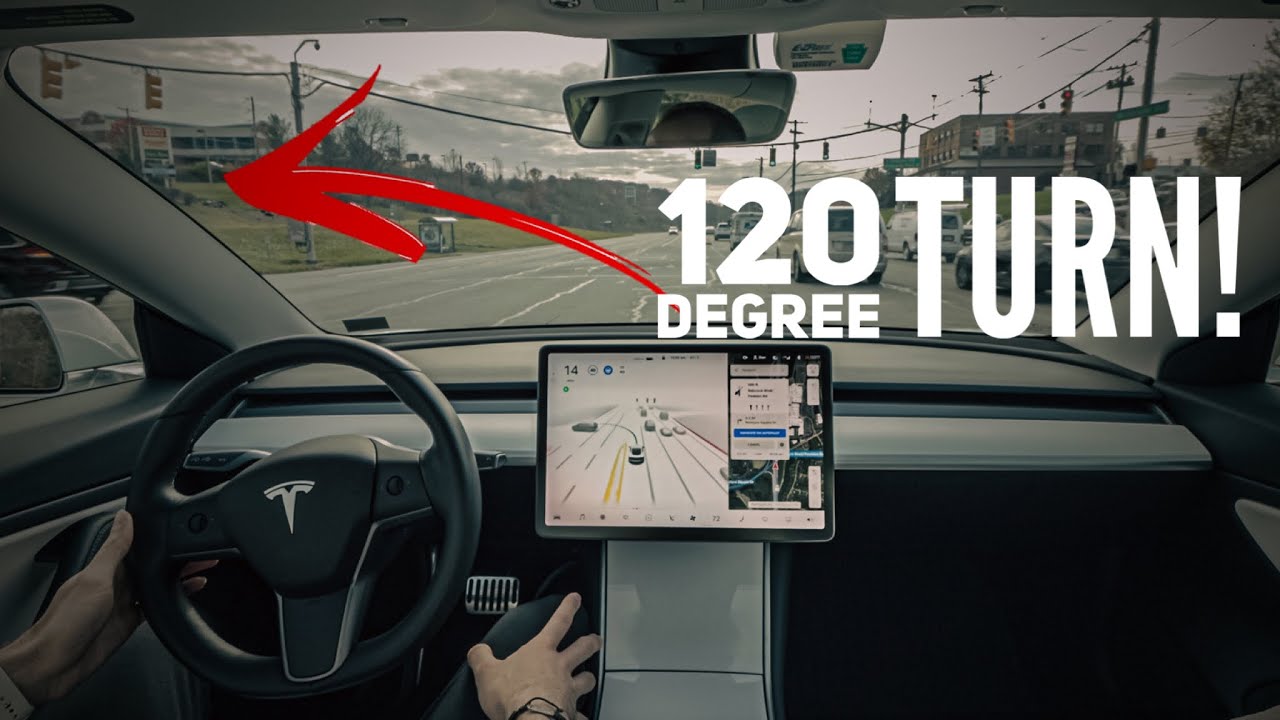 Tesla Full Self Driving 10.4 Executes A Flawless 120 Degree Turn | Zero ...