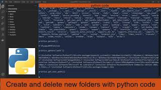Creating and deleting folders with python code