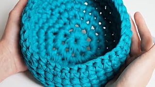 Tuto facile: panier au crochet en zpagetti