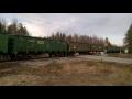 finnish iron ore train with two sr2 electric locomotives