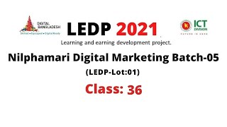 Digital Marketing Course by LEDP 2021 | Batch: NIL-DM-B5 | Arafat Hossan | Day_36