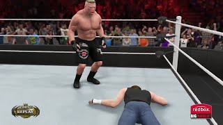 WWE 2K15- Brock Lesnar vs Dean Ambrose Normal Match  For WWE World Heavyweight Championship  (PS4)