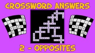 Bin Weevils Crossword Answers - Level 2 Opposites [Updated 2013]