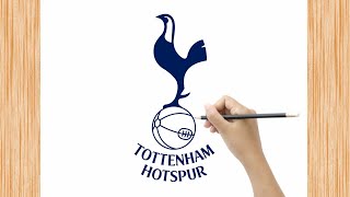 HOW TO DRAW THE TOTTENHAM HOTSPURS LOGO EASY STEP BY STEP
