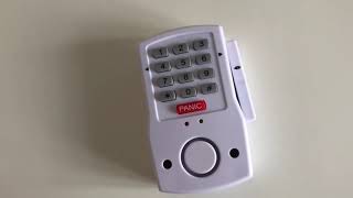 Argos mini burglar alarm test and guide to use (model in description)