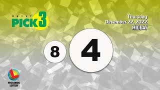 Wisconsin Lottery Midday Draw 12/22/2022