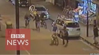 'Shocking' CCTV of teen bike murder - BBC News