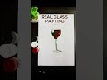 real glass 🍷 panting with poster colour shorts ytshort trending real