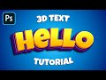 How to Make 3D Text in Photoshop Tutorial