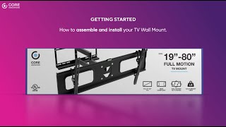 Core Innovations Full Motion TV Mount (CWM800FM) | Easy Installation