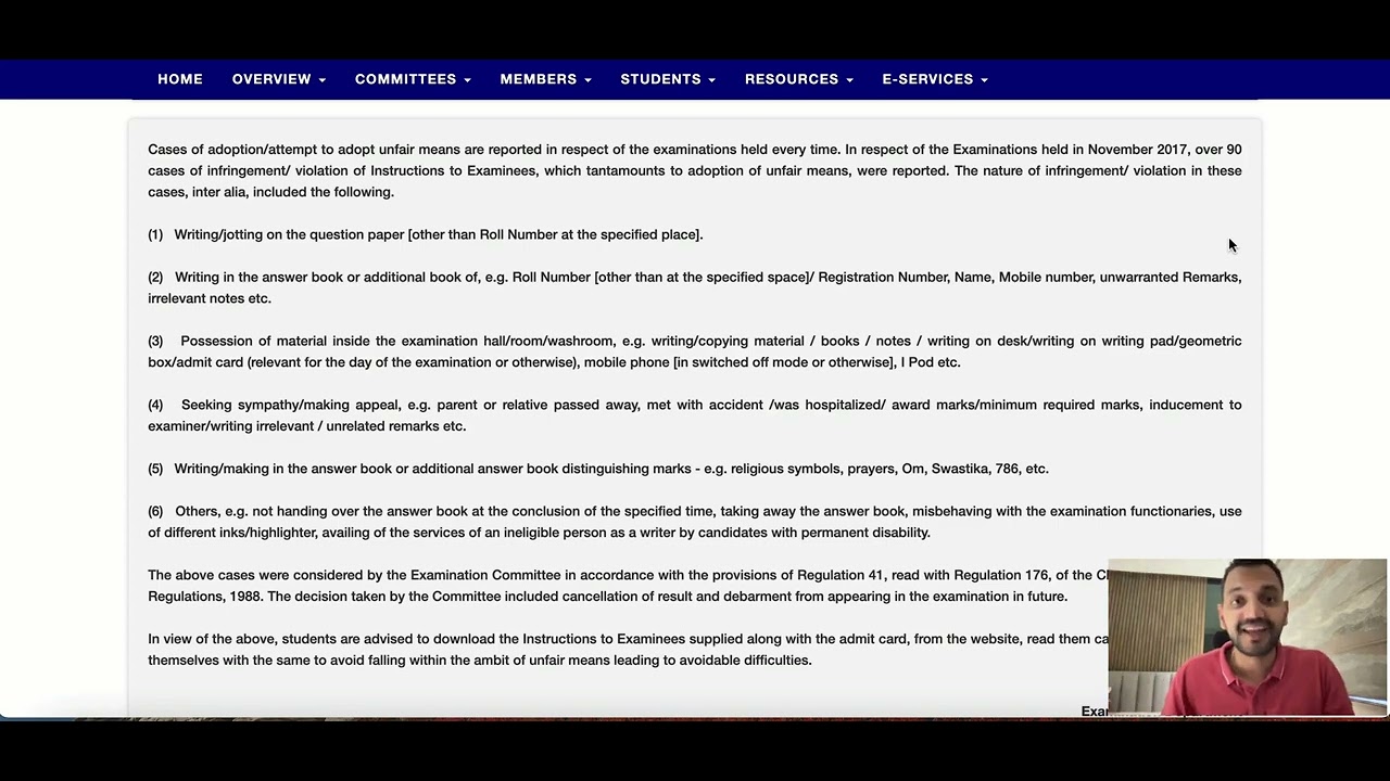 ICAI Important notification for CA Exams | Students please take note of this