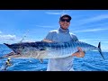 Monster wahoo landed + slow jigging reef fish!