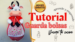 ¡Descubre como darle un un toque creativo a tu hogar con este porta bolsas DIY!🐮🐮😲