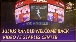 Lakers Nation: Welcome Back Tribute Video for Julius Randle at Staples Center