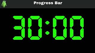 30 Minute Countdown Timer with Music and Progress Bar