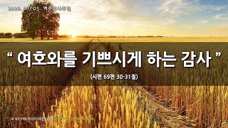 [한빛감리교회] 200705_주일2부예배_여호와를 기쁘시게 하는 감사_시편 69편 30-31절_백용현 담임목사