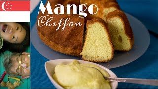 How to make Mango Chiffon Cake/Mango Pastel de gasa/芒果雪纺蛋糕/망고 쉬폰 케이크/マンゴーシフォンケーキ