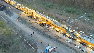 Sanační stroj AHM 800R při práci na trati mezi Berounem a Karlštejnem - Trains / Vlaky / Züge