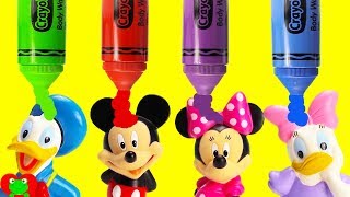 Kids Toy Videos Mickey Mouse Club House Friends Learn Colors with Paints