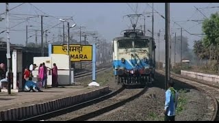 HIGH SPEED Trains at the Curvy Rasmara Station in SECR : INDIAN RAILWAYS