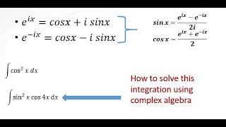 Integration using Euler's formula