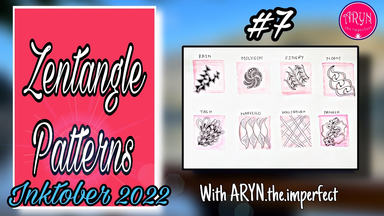 #7 || 8 Easy Zentangle Patterns || Inktober 2022 || How To Draw ...