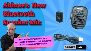 Abbree Speaker Mic. Bluetooth Convenience for Most Ham and GMRS HTs.