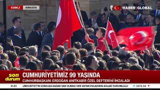 Cumhurbaşkanı Erdoğan ve Devlet Erkanı Anıtkabir'de