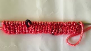 how to knit double border fande.bahoot easy hai .sirf single dhage se.