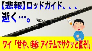 【悲報】ロッドガイドが曲がってしまった。→裏技アイテムでサクッと直します！